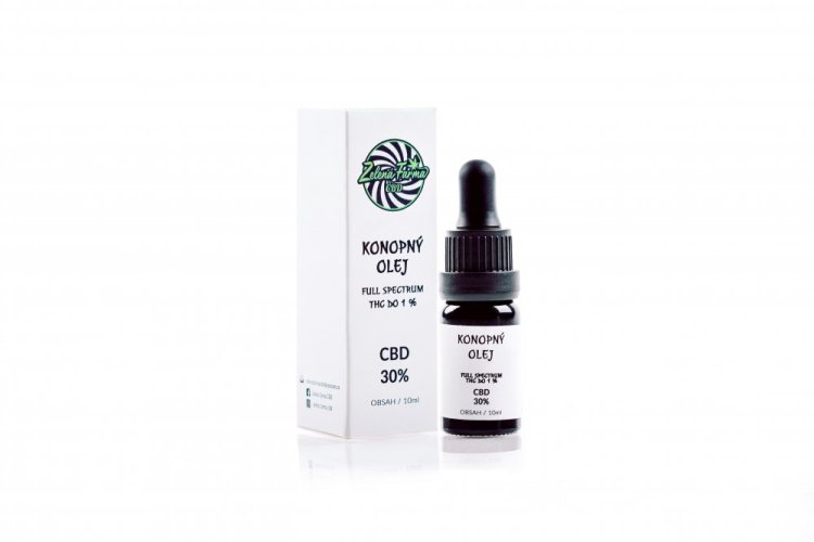CBD Konopný olej Fullspektrum 30% do 1% THC